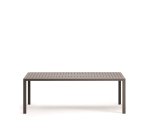 Table de jardin Culip en aluminium finition marron 220 x 100 cm