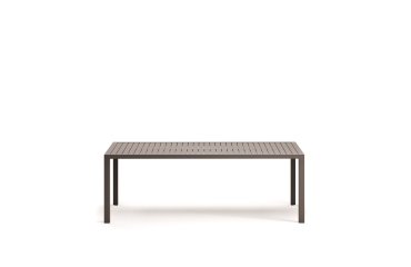 Culip buitentafel in aluminium met bruine afwerking 220 x 100 cm