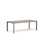 Table de jardin Culip en aluminium finition marron 220 x 100 cm