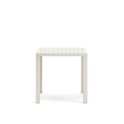 Table de jardin Culip en aluminium finition blanche 77 x 77 cm