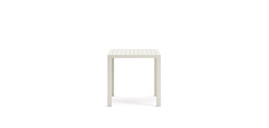 Table de jardin Culip en aluminium finition blanche 77 x 77 cm