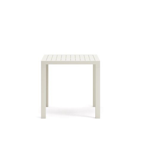 Table de jardin Culip en aluminium finition blanche 77 x 77 cm