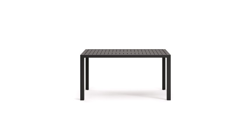 Table de jardin Culip en aluminium finition grise 150 x 77 cm