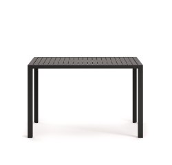 Mesa de exterior alta Culip de aluminio con acabado gris 150 x 77 cm