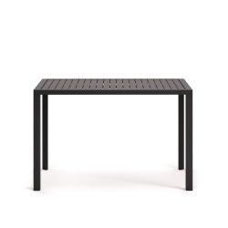 Table haute de jardin Culip en aluminium finition grise 150 x 77 cm