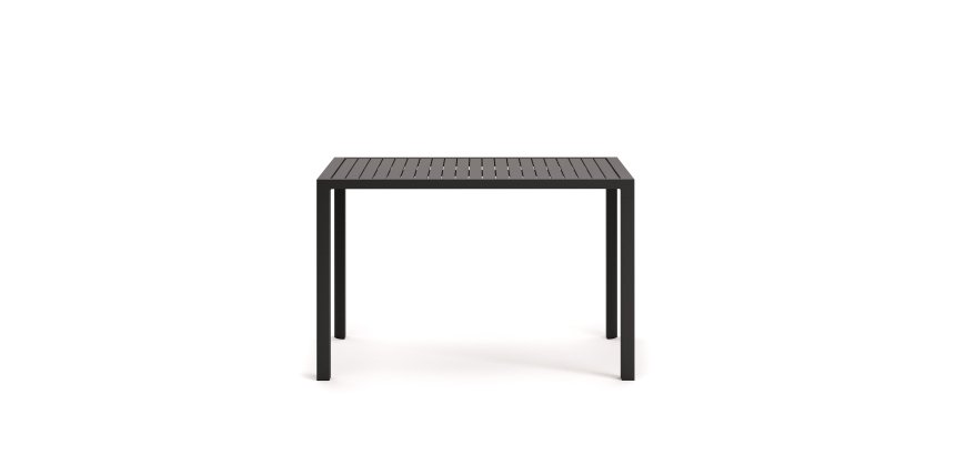 Mesa de exterior alta Culip de aluminio con acabado gris 150 x 77 cm