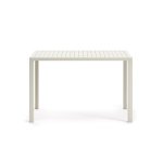 Mesa de exterior alta Culip de aluminio con acabado blanco 150 x 77 cm