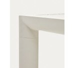Mesa de exterior alta Culip de aluminio con acabado blanco 150 x 77 cm