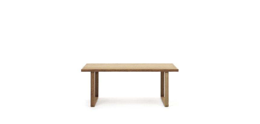 Mesa 100% exterior Canadell de madera maciza de teca reciclada 180 x 90 cm