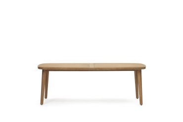 Table de jardin 100 % d'extérieurMaset en bois d'eucalyptus massif 220 x 100 cm