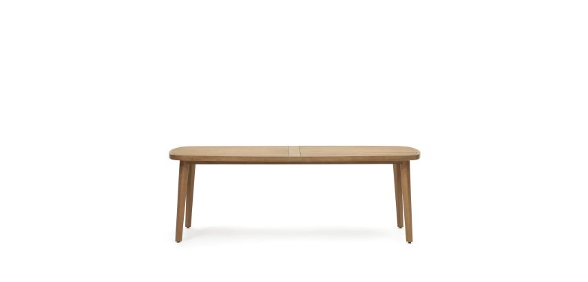 Tisch aus 100 % Outdoor-Massivholz aus Eukalyptus 220 x 100 cm