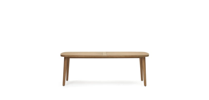 Table de jardin 100 % d'extérieurMaset en bois d'eucalyptus massif 220 x 100 cm
