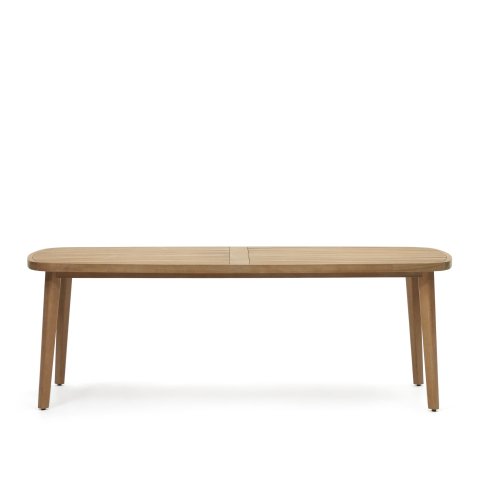 Table de jardin 100 % d'extérieurMaset en bois d'eucalyptus massif 220 x 100 cm