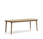 Table de jardin 100 % d'extérieurMaset en bois d'eucalyptus massif 220 x 100 cm