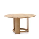 Mesa redonda Xoriguer de  madera maciza de eucalipto Ø140 cm FSC 100%