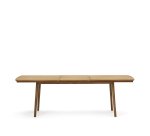 Mesa extensible de exterior Thianna de madera maciza de acacia 180 (240) x 90 cm