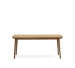 Mesa extensible de exterior Thianna de madera maciza de acacia 180 (240) x 90 cm