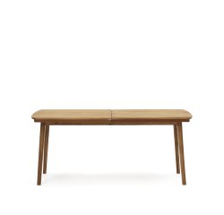 Mesa extensible de exterior Thianna de madera maciza de acacia 180 (240) x 90 cm