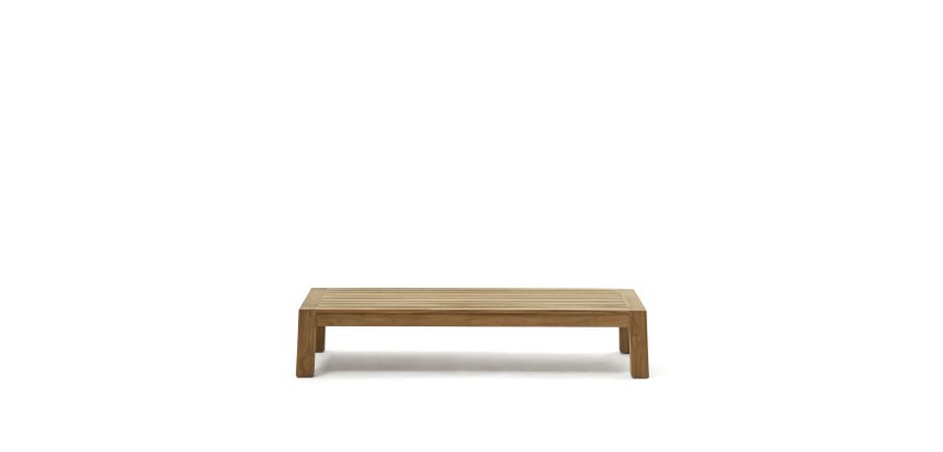 DE_Table basse Forcanera en bois de teck massif 150 x 71 cm
