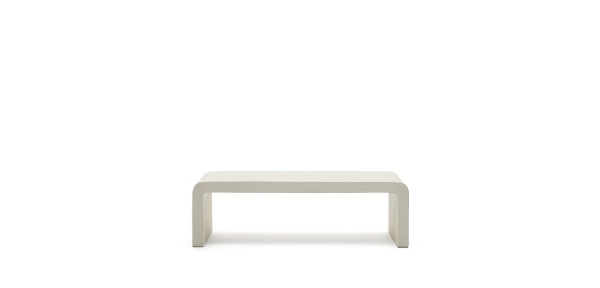 DE_Table basse Aiguablava en ciment blanc 135 x 65 cm