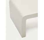 Table basse Aiguablava en ciment blanc 135 x 65 cm