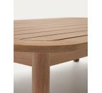 Table basse 100 % d'extérieur Sacova en bois d'eucalyptus massif 140 x 89 cm