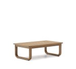 Table basse 100 % d'extérieur Sacaleta en bois d'eucalyptus massif 100 x 60 cm