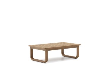 Table basse 100 % d'extérieur Sacaleta en bois d'eucalyptus massif 100 x 60 cm