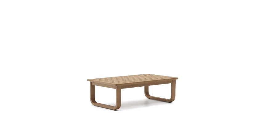 Table basse 100 % d'extérieur Sacaleta en bois d'eucalyptus massif 100 x 60 cm