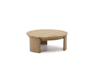 Mesa de centro Xoriguer de madera maciza de eucalipto Ø95 cm FSC 100%