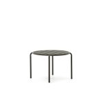 Mesa auxiliar de exterior Joncols de aluminio con acabado pintado verde Ø 60 cm
