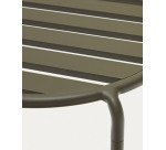 Mesa auxiliar de exterior Joncols de aluminio con acabado pintado verde Ø 60 cm