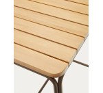 Table haute d'extérieur Salguer - bois acacia massif  pied acier marron L 70 x P 70 cm