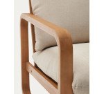 Canapé Sacaleta 2 places en bois d'eucalyptus massif 142 cm