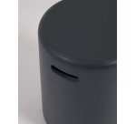 Repose-pieds de jardin Taimi ciment finition noire Ø 35cm