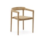 Chaise empilable Icaro en bois de teck, finition naturelle