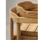 Chaise empilable Icaro en bois de teck, finition naturelle