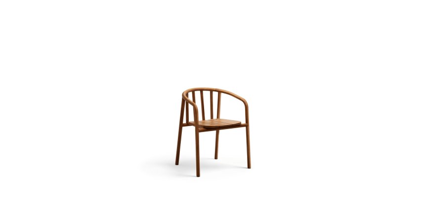 Turqueta stackable chair made from solid teak wood