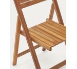 Chaise d'extérieur pliante Sadirar en bois d'acacia