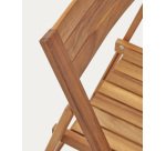 Chaise d'extérieur pliante Sadirar en bois d'acacia