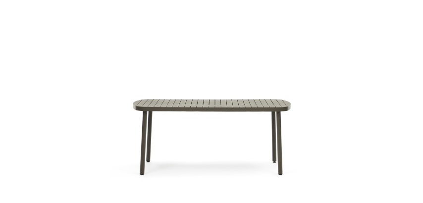 DE_Table de jardin Joncols en aluminium finition peinture verte 180 x 90 cm