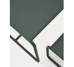 Ensemble enfant Sotil avec 2 bancs et table en acier galvanisé, finition verte 95 x 62 cm