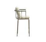 Tabouret Salguer en corde et acier finition peinture marron 66 cm