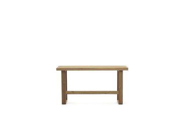 Canadell 100% outdoor solid recycled teak tall bench, 130 cm