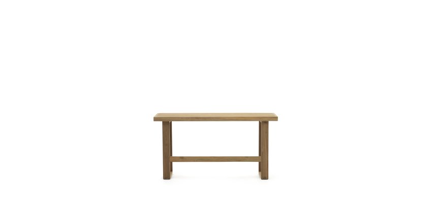 Canadell 100% outdoor solid recycled teak tall bench, 130 cm