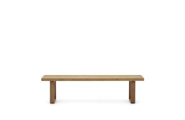 Canadell 100% outdoor solid recycled teak bench, 210 cm