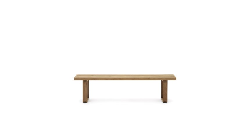 Banc 100 % d'extérieur Canadell en bois de teck massif recyclé 210 cm