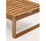 Chaise longue d'extérieur Sulamita en bois d'acacia