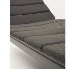 Tumbona de exterior Marcona de aluminio con acabado pintado negro