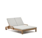 Tumbona doble Sonsaura de madera maciza de eucalipto